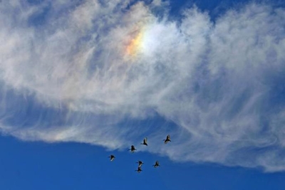 'Flames' in the sky